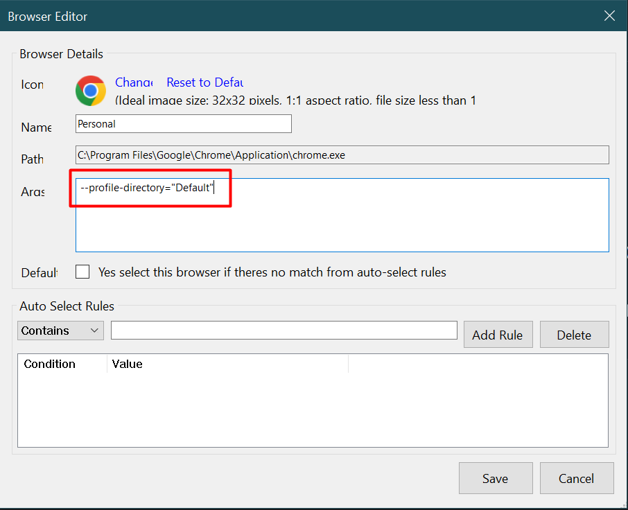 browser profile config